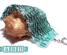 A wide wristlet "Sea"