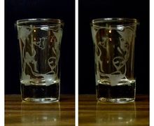 1.5 ounce etched Dog Breeds Shot Glass