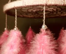 Pink dreamcatcher mobile