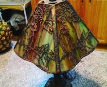 Stained Glass Filigree Overlay Lamp