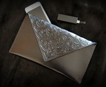 A women's leather clutch