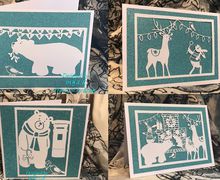 Bird and Bear's A6 Christmas Cards with envelopes