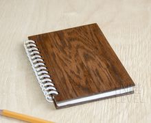 Notepad with wooden cover