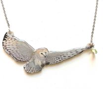 Barn owl necklace, owl necklace, owl jewelry, barn owl, necklace, unique necklace, barn owl gift, jewelry for her, owl lover