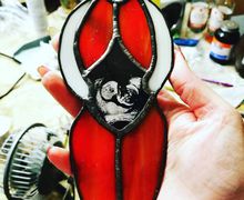 Pregnant Mother with Baby Suncatcher with personalized Ultrasound Picture inlay