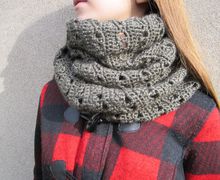 Fall / winter handmade crochet infinity scarf