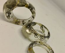 Steampunk resin ring