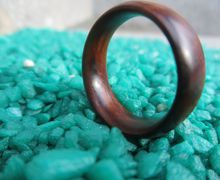 Ebony Wood Ring Unisex Wood Ring -Free shipping-