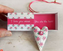 Heart bookmark in a matchbox