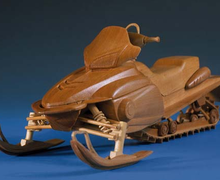 Wooden snowmobile