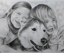 Custom family portrait from photo