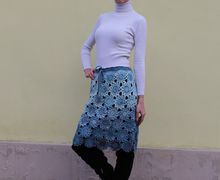 An openwork mohair skirt