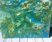 Dirty Pour Painting Colorful Painting /Dirty Pour /Resin Painting/Dinosaur/ Boys Decor/On Sale/Birthday Gifts/House warming Gifts/Back to School/Halloween