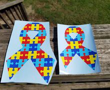 Autism Awareness ribbon decal