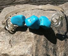Handmade Bracelet With Genuine Turquoise Nuggets