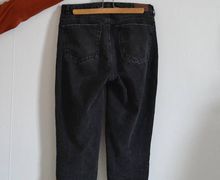 Black jeans with oneline faces