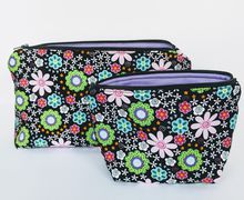 Matching Travel Cases, Makeup Bag, Women's Travel Bag, Zipper Bag, Gift under 20