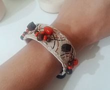 Boho bracelet with beads and charm