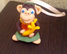 A monkey with a banana