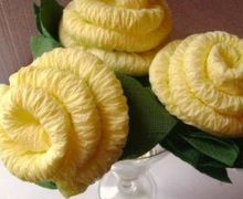DIY flowers from napkins