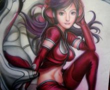 Fantastic - a painting in aerographics without frame