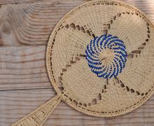 Rafia handmade fan