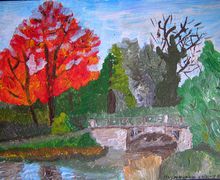 Painting "The bridge in Alexander Park"