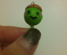 Apple caramel polymer clay charm