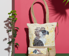 Philippine Eagle Agila Hand Painted Tote Bag and Pouch