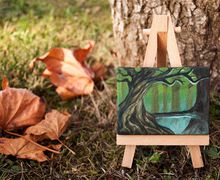 «Enchanted Forest I» mini oil painting