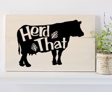 Cow Wall Art, Cow Décor, Herd That, Cow Art, Ranch Sign, Ranch Wall Art, Ranch Home Décor, Funny Sign, Angus Cow Décor, Herd That Sign, Cows