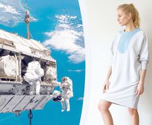 Terry dress with blue gusset COMFORT line by Ksusha Raikova