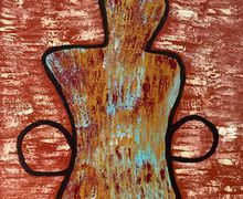 Abstract Figurative Painting - Large Wall Art - Acrylic Painting - Home Decor - Office Decor - Wall Art - Body Positive Art - Poetry Art