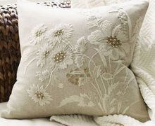 Beautiful embroidery on pillow cases