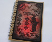 Hand made notebook Witch notebook, magic notebook C6 hard cover book Lined notebook Pagan gift Halloween gift