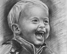 Child Drawing Portrait from Photo / Birthdays Gift / holiday / Her Home Decor Gift / Gift for him / Original Drawing / Art /