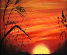 Sunset | Landscape in soft pastels
