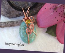 Turquoise Wrapped Pendant Necklace