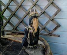 Primitive Crow - Primitive Fall Decor - Halloween Decor - Old Crow - Primitive Decor - Fall Decor - Handmade Doll - Primitive Doll - Crow -