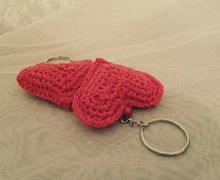 A heart-shaped keyring