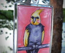 Yvonne 2x3 Photo Keychain | Cute Cockatiel | Each Copy is Handpainted | Perfect For Bird Lovers | Back to School Accessory