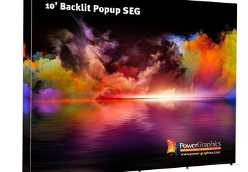 Elevate Your Brand Message with a Backlit Pop-Up SEG-10 Tension Fabric Display