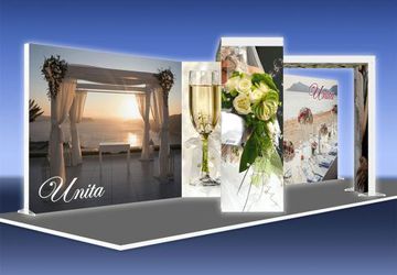 Flame-Resistant Lucid Unita SEG Backlit Display | Trade Show Display Pros