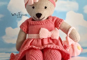 Hand crafted, one of a kind teddy bear - Larkspur