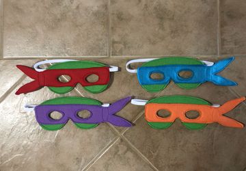 Felt Ninja Turtle Themed Masks