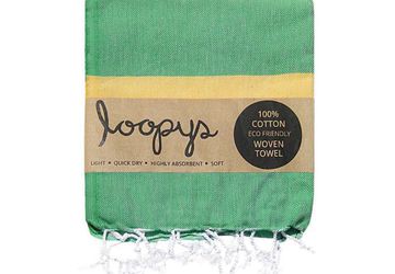 Apple/ Lemon Australia Candy Stripe Turkish Towel | Trusted Travel Companion