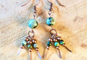 Awakening - African turquoise earrings