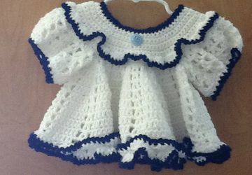 Blue rose newborn dress set