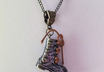 Military Boot Necklace/ Gifts For Her/ Gifts For Him/ Military Spouse Necklace/ Military Appreciation Necklace/ Stocking Stuffers