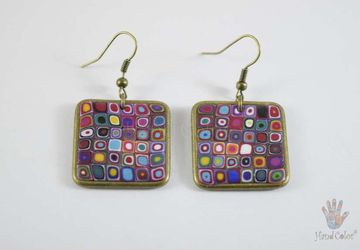 Gustav Klimt Squared Earrings - BQDK-0-41